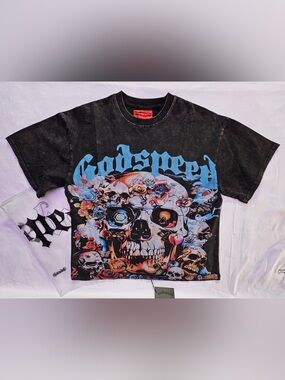 Godspeed Black Floral Skull Graphic Tee - Kids